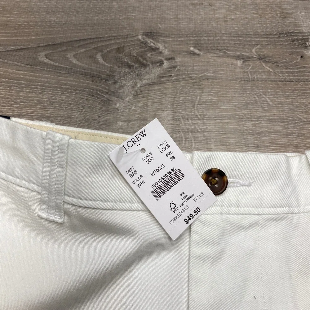 J.Crew Chino Shorts Mens 33 White 7